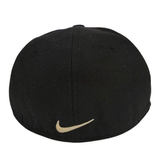 Vintage Nike Team Wake Forest Demon Deacons Fitted Hat 6 5/8 Black Gold WF Logo - Picture 7 of 15